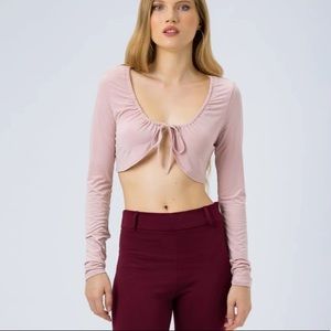 NWT Thobias Sage Front Tie Top